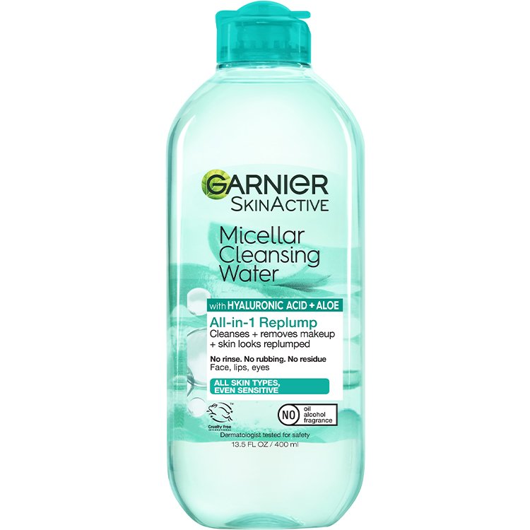 Front view of Cleansing Water With Hyaluronic Acid + Aloe, All Skin Types